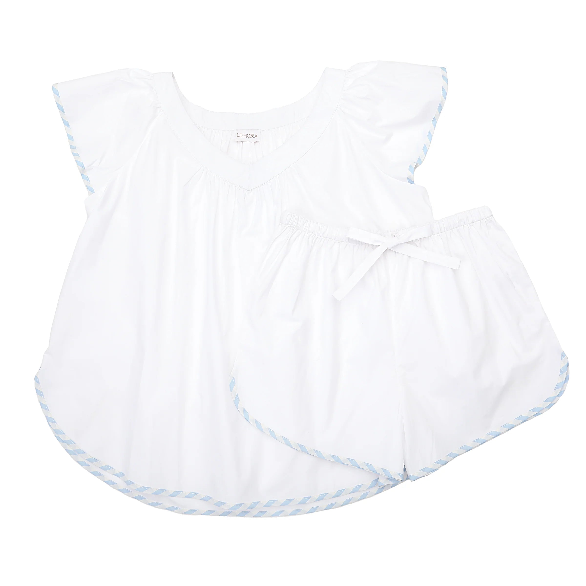 Lenora Blue Vandy Cotton Short Pajamas