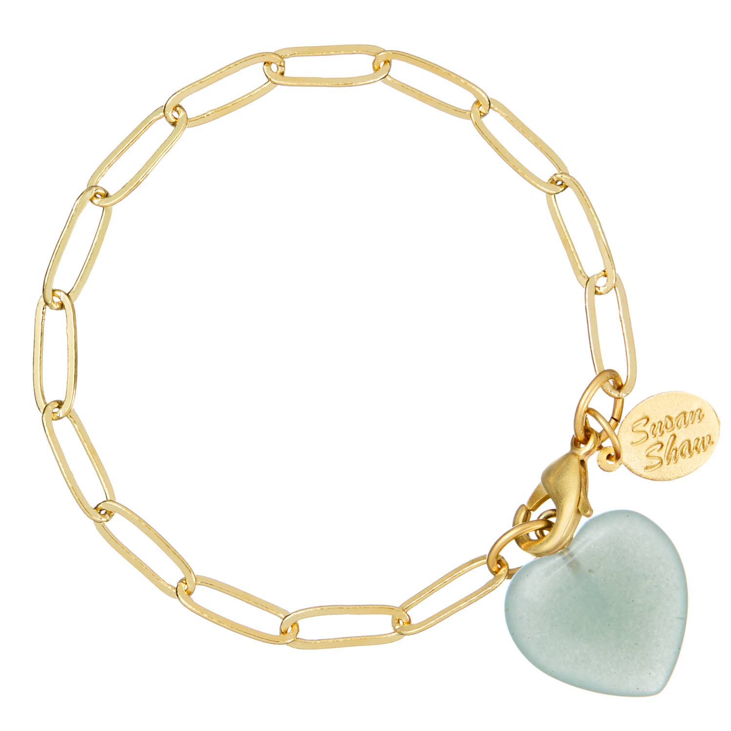 Susan Shaw - Audrey Heart Bracelet : Malachite