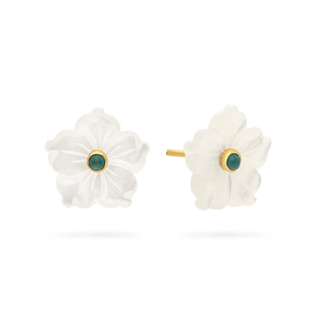 Capucine De Wulf Mermaid Garden Bouquet Earring Mother of Pearl / Ocean Jade