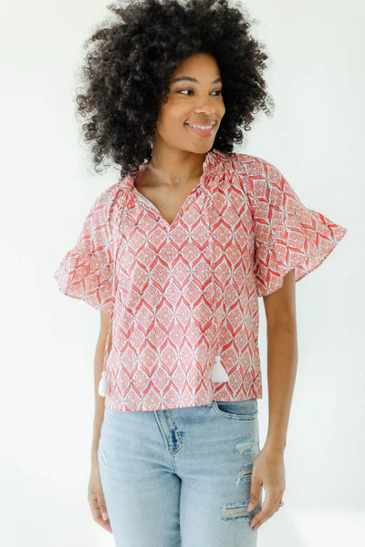 Bristol Blouse Peach Bellini