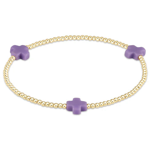 E Newton Signature Cross Small Gold Pattern 2mm