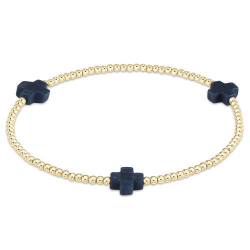 E Newton Signature Cross Small Gold Pattern 2mm