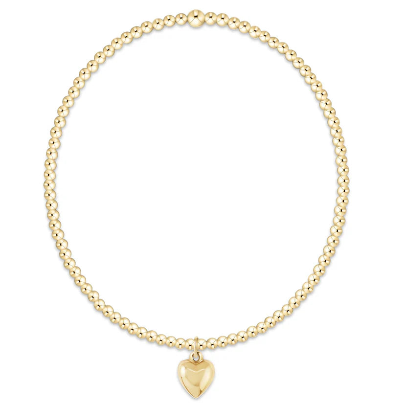E Newton Classic Gold Bracelet Love Plush Charm
