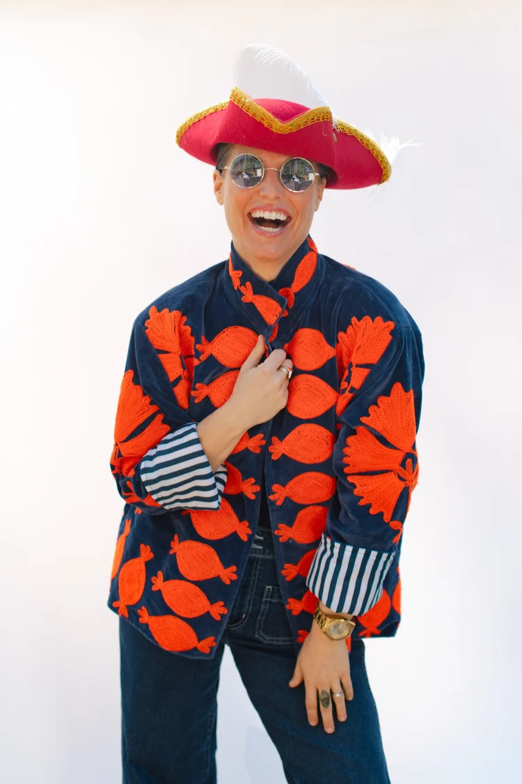 Eleanor James Sgt. Pepper Crew Velvet Jacket