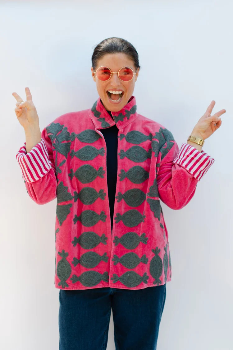 Eleanor James Sgt. Pepper Crew Velvet Jacket