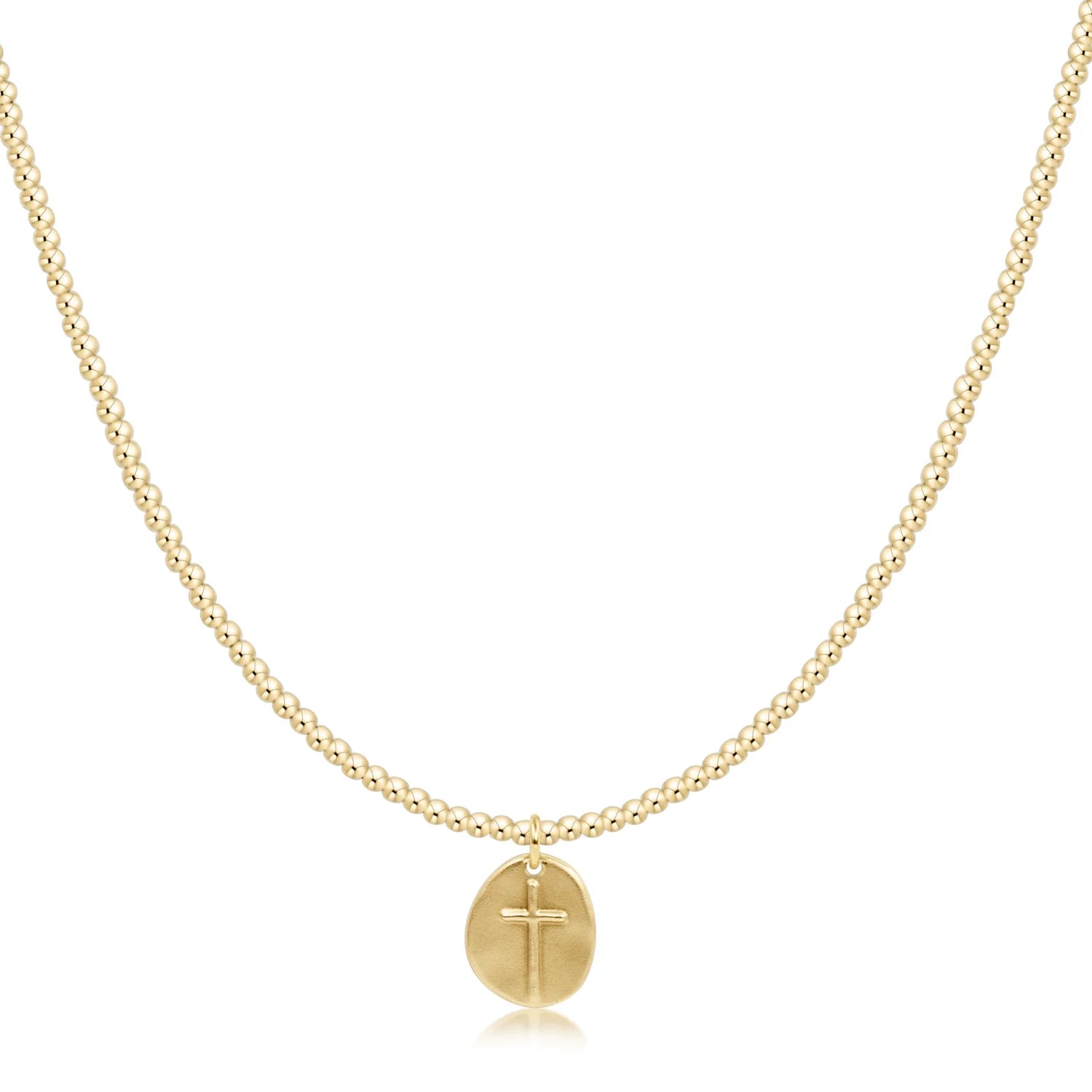 E Newton Choker Classic Gold 2mm Bead - Inspire Small Gold Charm