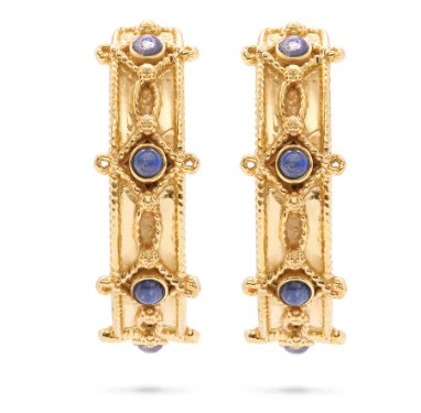 Capucine De Wulf Victoria Hoop Earrings in Hammered Gold