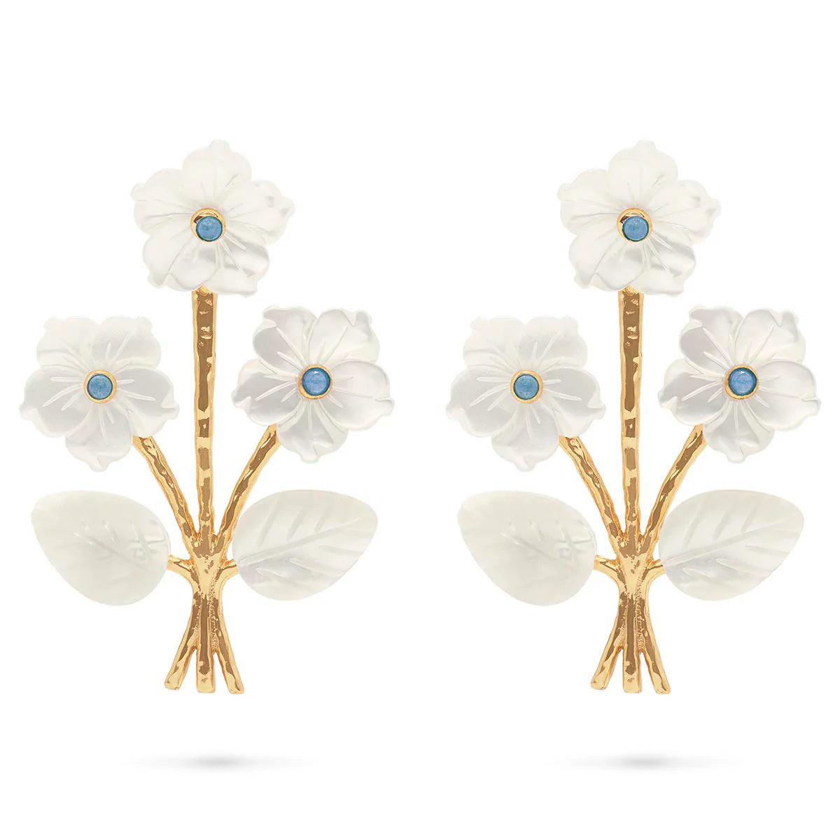 Capucine De Wulf Mermaid Garden Bouquet Earring Mother of Pearl / Ocean Jade