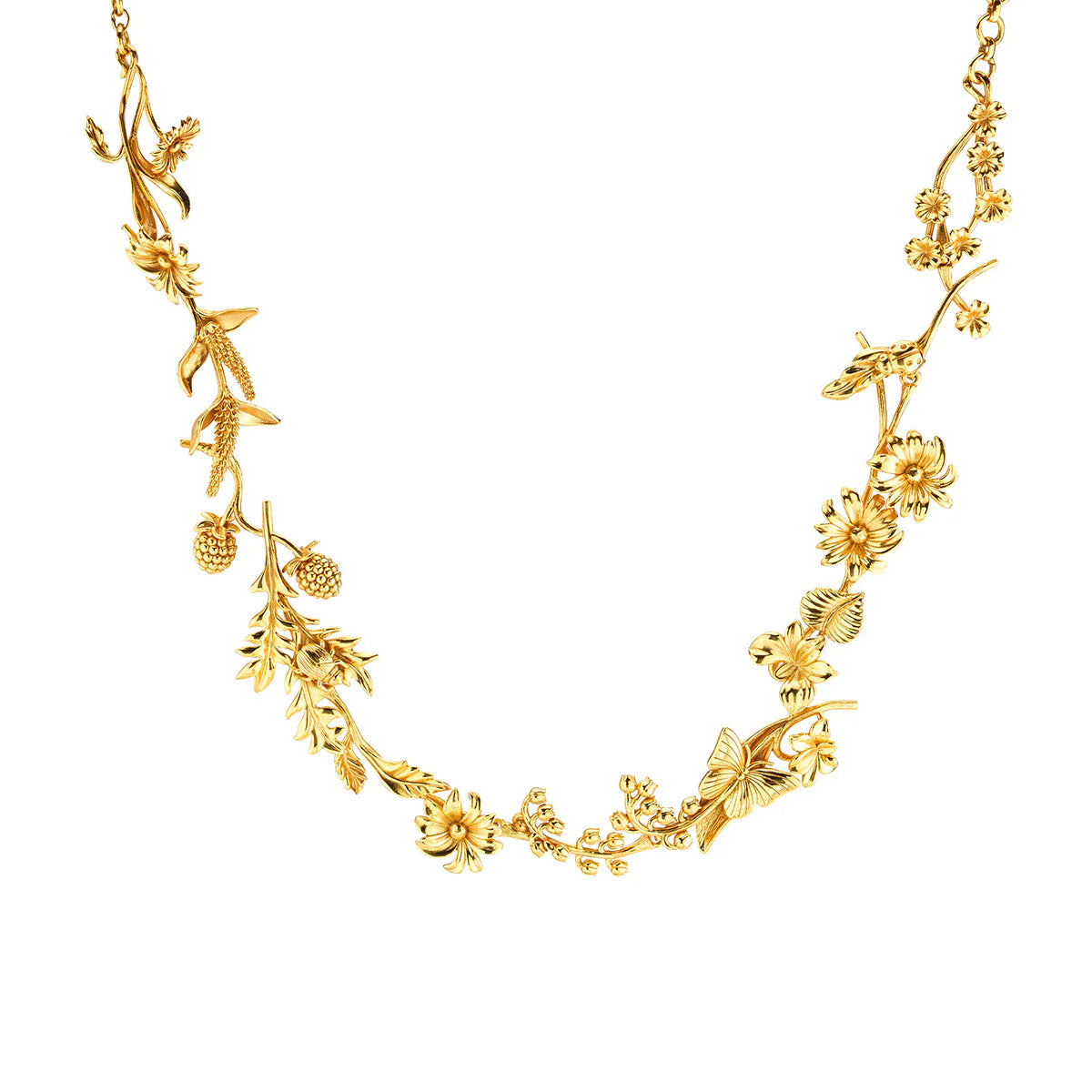 Capucine De Wulf Meadow Wildflower Necklace, 16" + 2", Gold