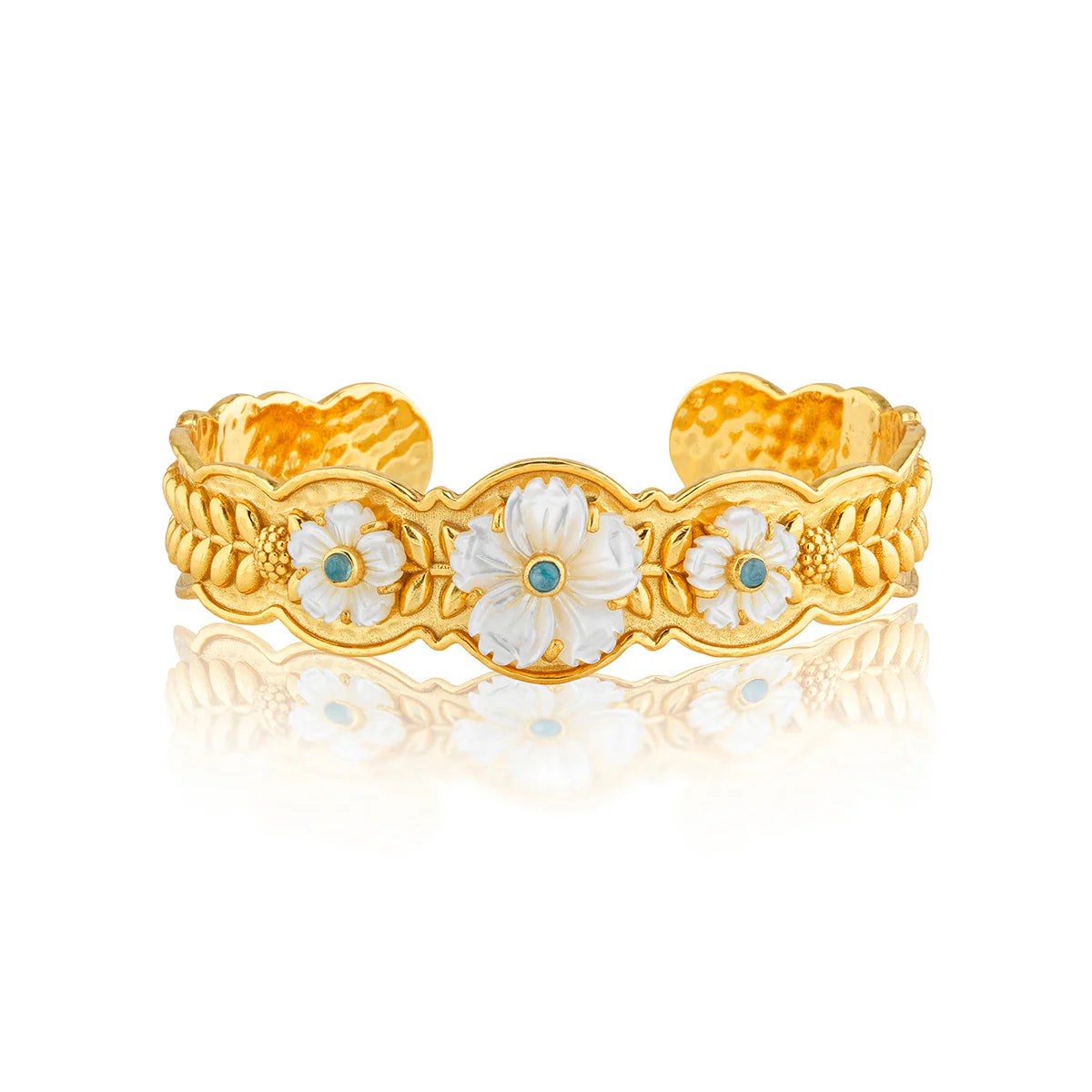 Capucine De Wulf Villandry Fleur Scalloped Cuff, Multi