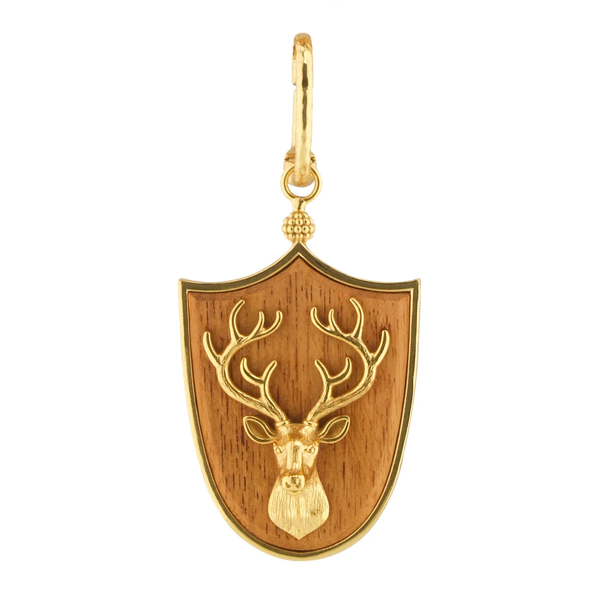 Capucine De Wulf Forest Walk Stag Pendant, Teak