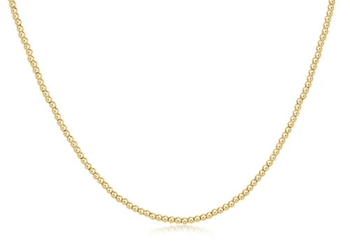 E Newton 15" Classic Gold Choker 2mm Bead