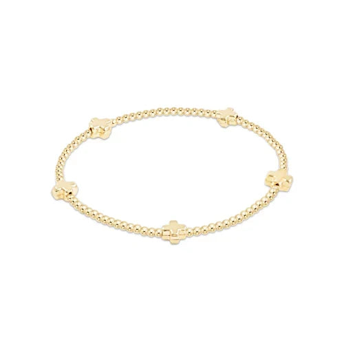 E Newton Signature Cross Bead Bracelet