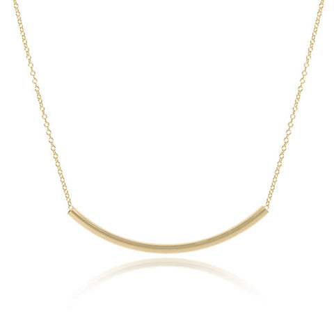 16" Necklace Gold Bliss Bar Smooth