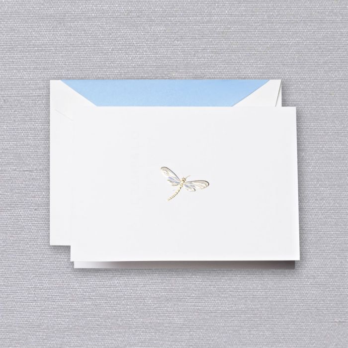 Engraved Dragonfly Note by Crane