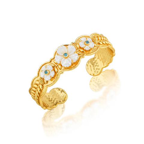Capucine De Wulf Villandry Fleur Scalloped Cuff, Multi