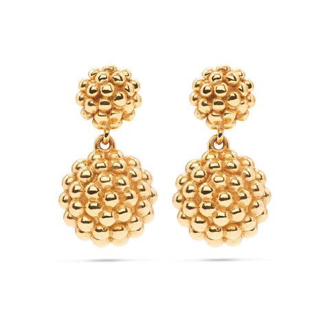 Capucine De Wulf Berry Double Drop Earrings in Gold