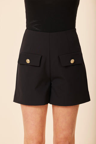 Gold Button Pocket Shorts