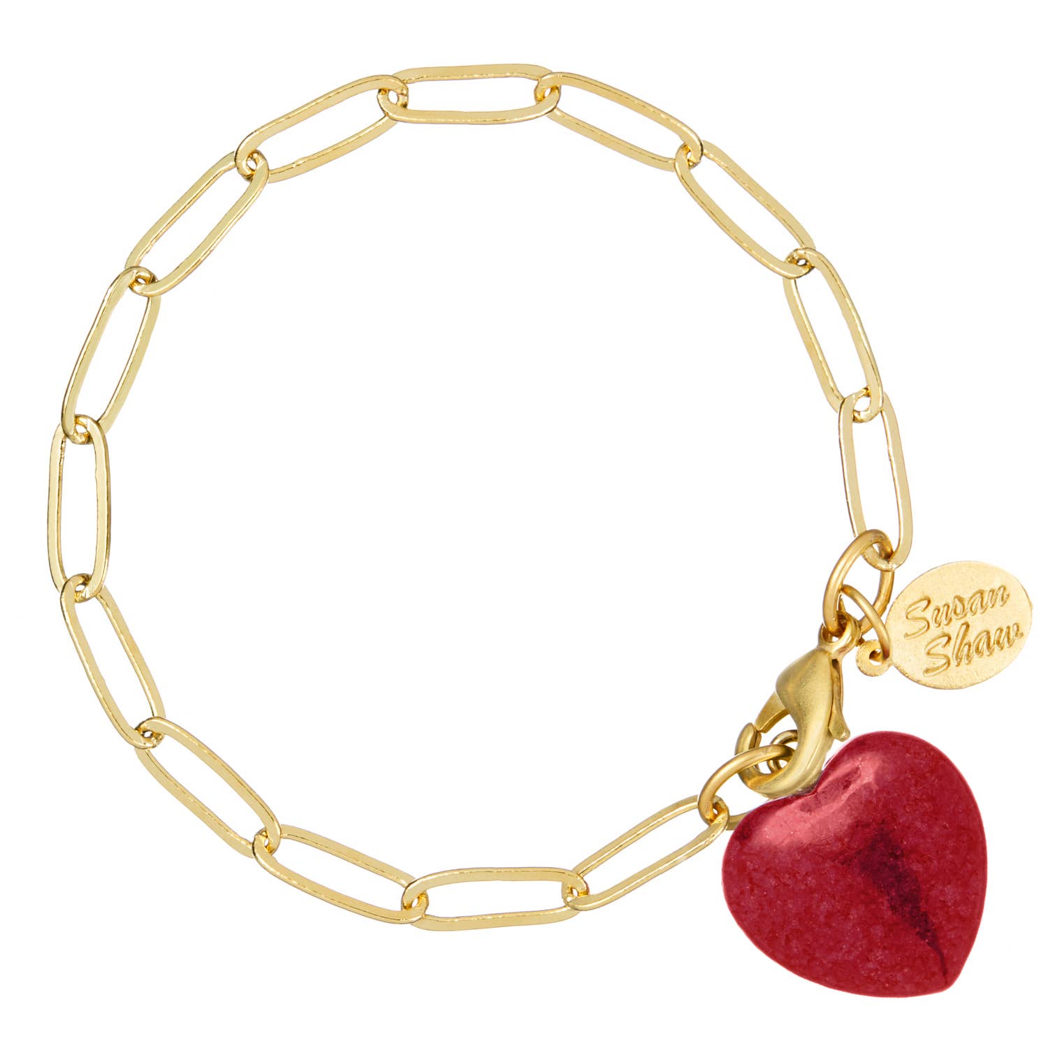 Susan Shaw - Audrey Heart Bracelet : Malachite