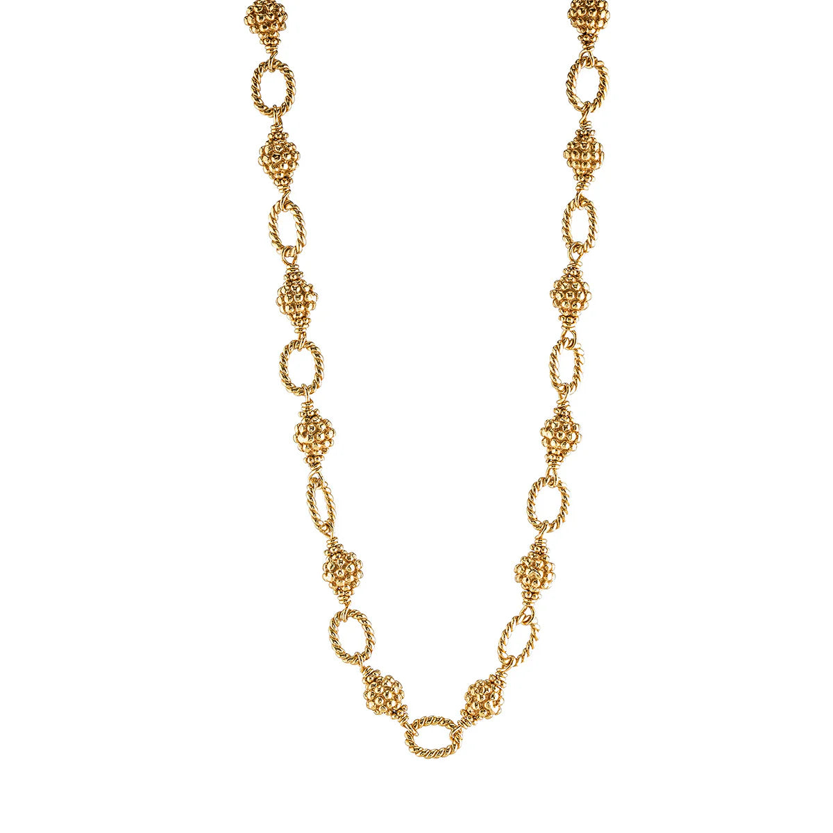 Berry & Bead Chain, 18", Gold