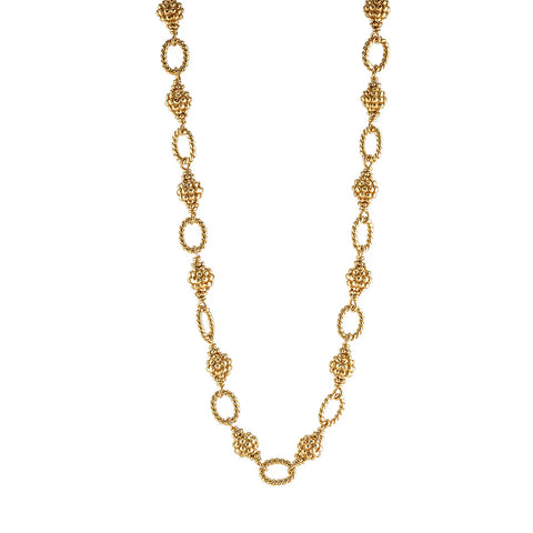 Berry & Bead Chain, 18", Gold