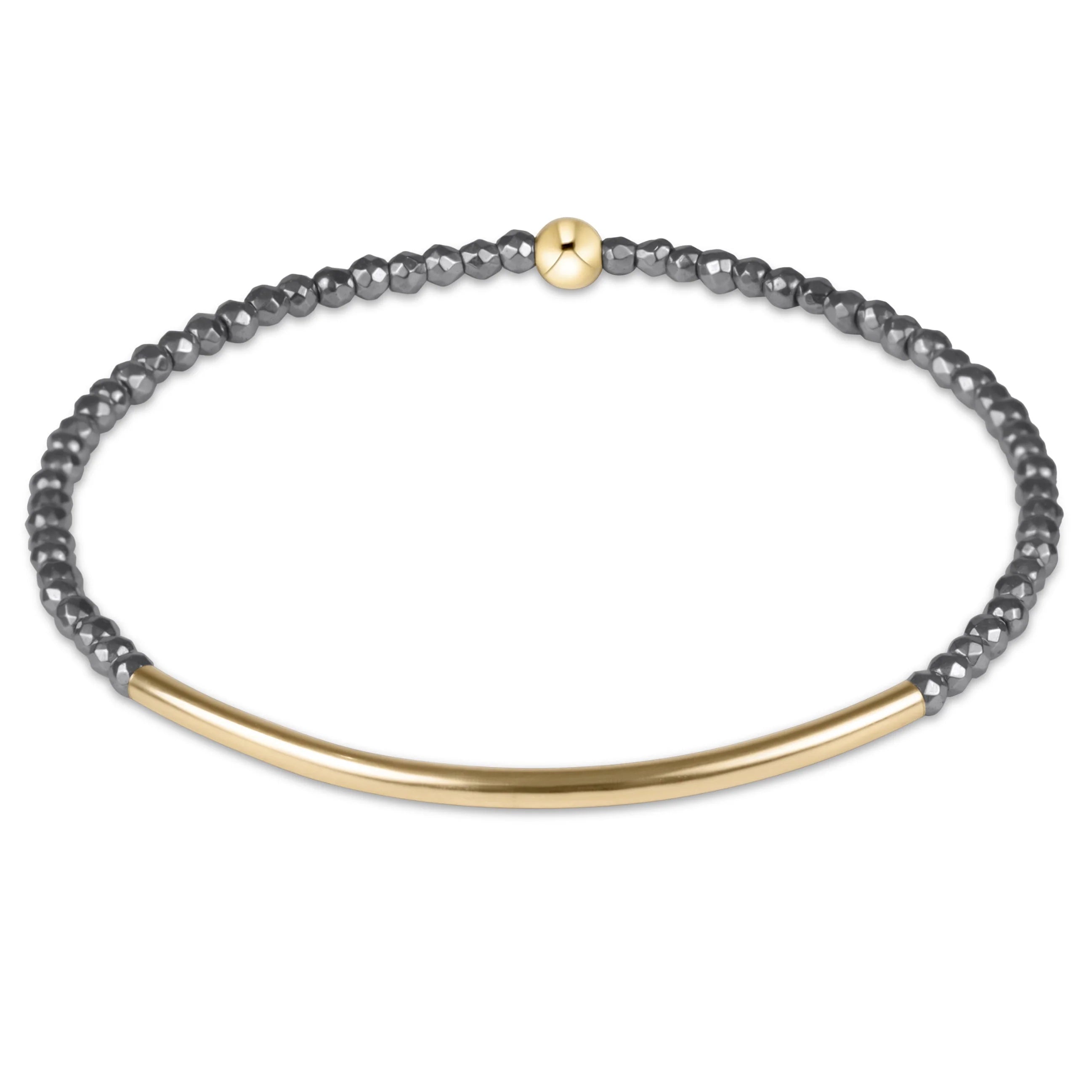 Bliss Bar Gold Pattern Bead Bracelet