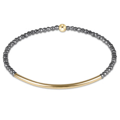 Bliss Bar Gold Pattern Bead Bracelet
