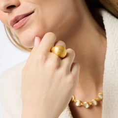 Julie Vos Gold Cobblestone Bombe Ring