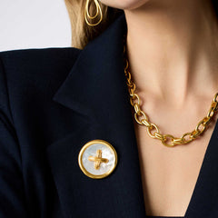 Julie Vos Essex Button Brooch