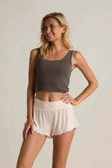 Faceplant Dreams Pink Ruffle Shorts