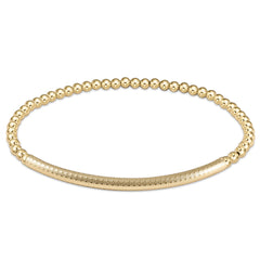 Bliss Bar Gold Pattern Bead Bracelet