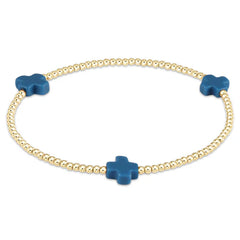 E Newton Signature Cross Small Gold Pattern 2mm
