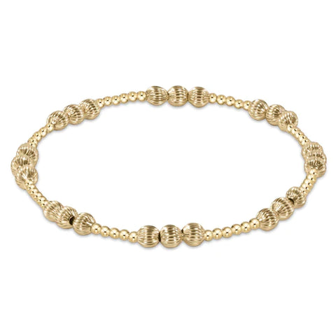 E Newton Dignity Joy Pattern Bracelet 4mm Gold