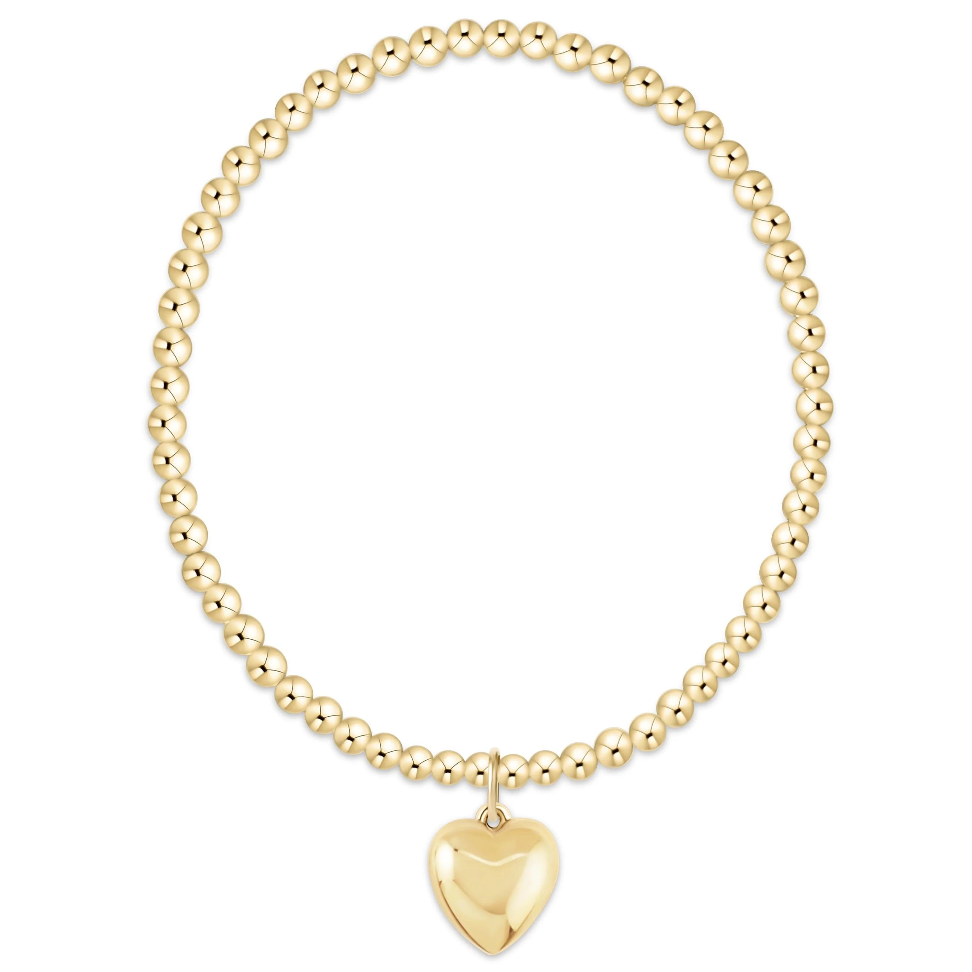 E Newton Classic Gold Bracelet Love Plush Charm