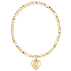 E Newton Classic Gold Bracelet Love Plush Charm