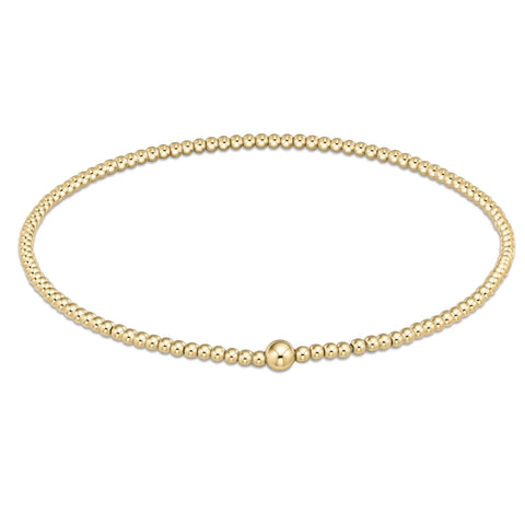 E Newton Classic Gold Bead Bangle