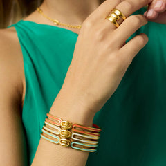 Julie Vos Enamel Hinge Bangle