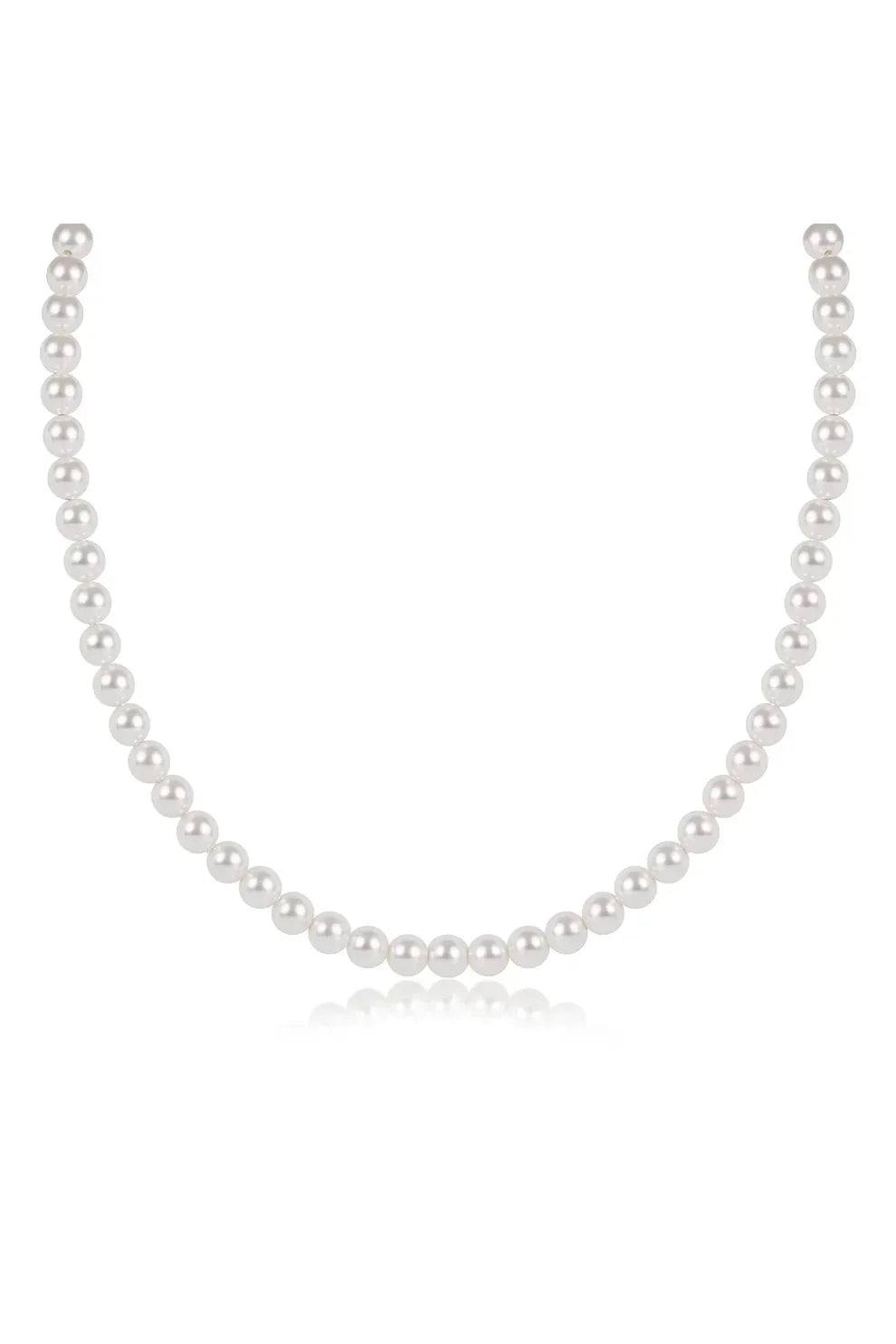 E Newton 15" 5mm Classic Pearl Choker Beaded