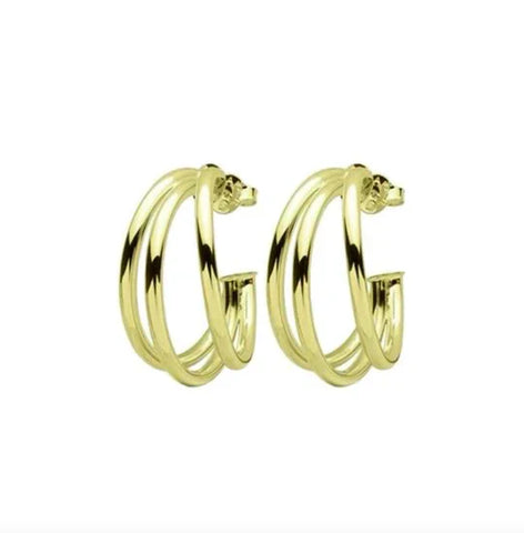 Small Triple Claire Hoops by Sheila Fajl