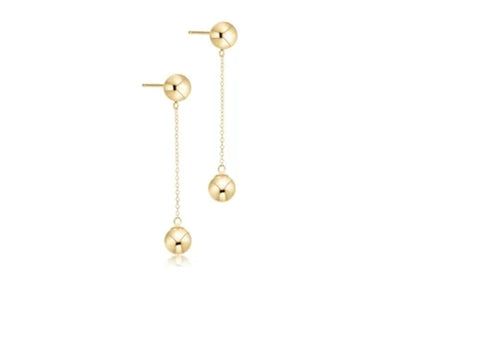 E Newton Simplicity Chain Gold Drop Earrrings