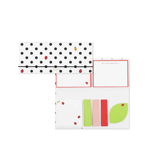 Kate Spade Ladybug Dot Sticky Note Folio