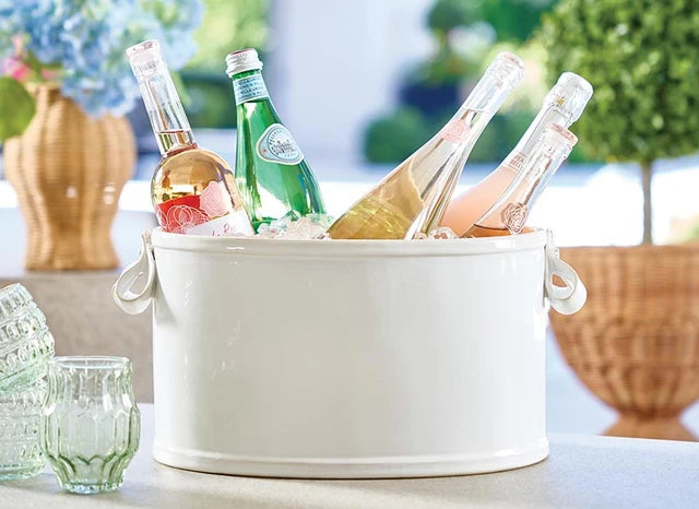 Ceramic Ribbon Handle Bucket