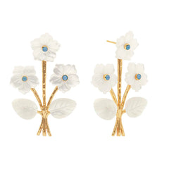 Capucine De Wulf Mermaid Garden Bouquet Earring Mother of Pearl / Ocean Jade