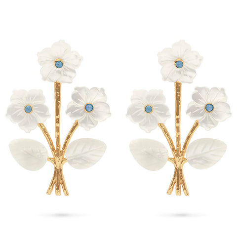 Capucine De Wulf Mermaid Garden Bouquet Earring Mother of Pearl / Ocean Jade