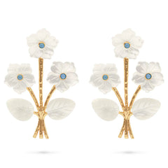 Capucine De Wulf Mermaid Garden Bouquet Earring Mother of Pearl / Ocean Jade