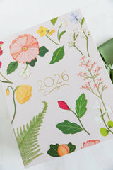 Karen Adams Designs - 2026 Classic Desk Calendar with Gold Easel or Calendar Refill