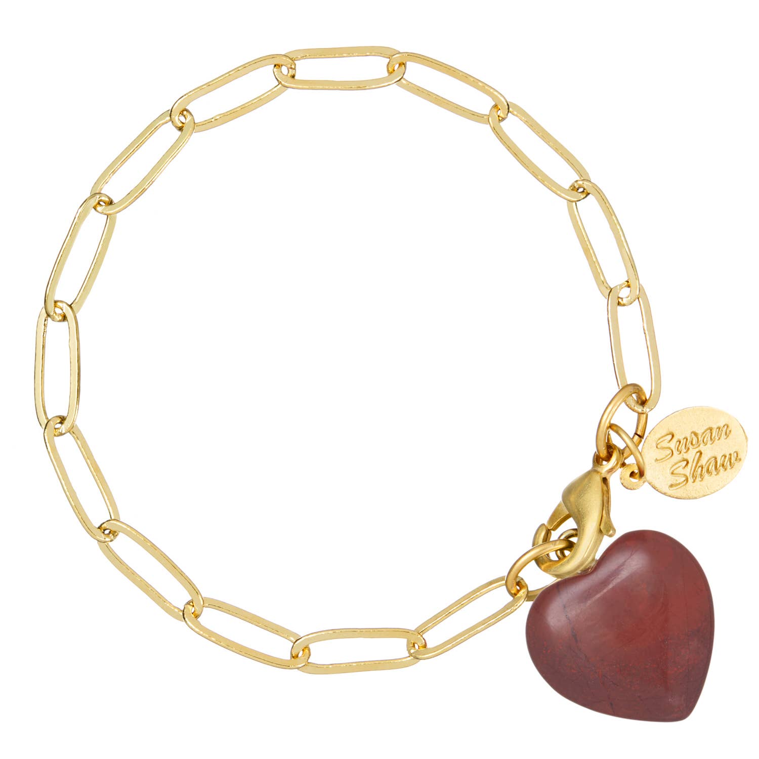 Susan Shaw - Audrey Heart Bracelet : Malachite