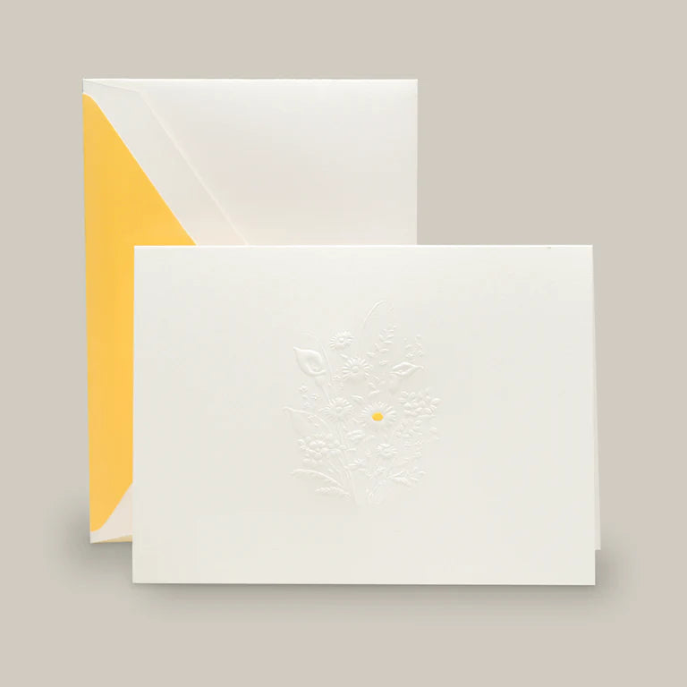 Crane & Co. Blind Embossed Flower Notes
