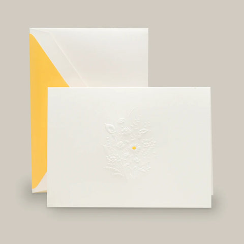 Crane & Co. Blind Embossed Flower Notes