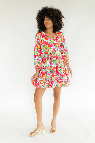 Elodie Mini Dress - Sangria Sunset